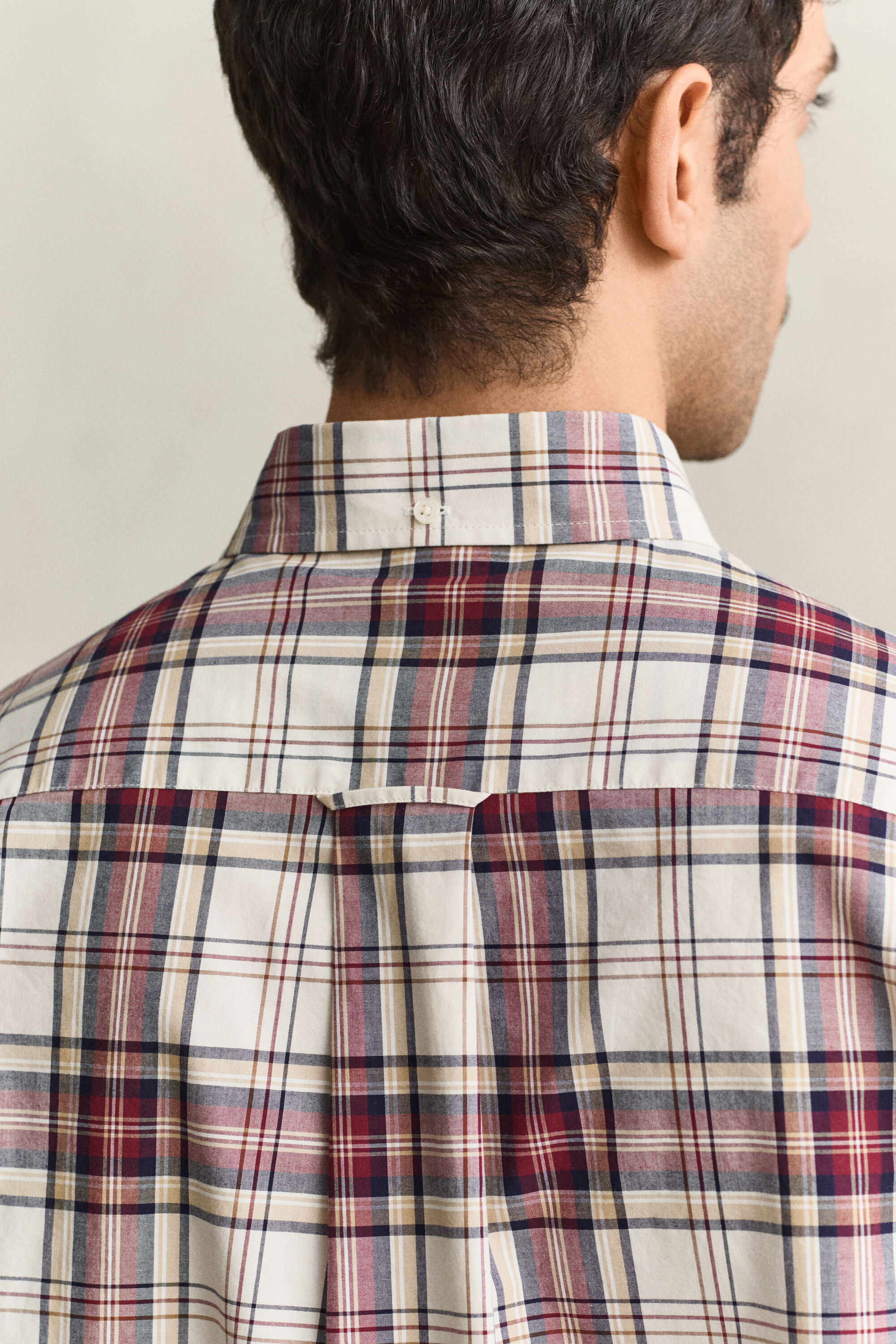 Camicia a quadri in popeline