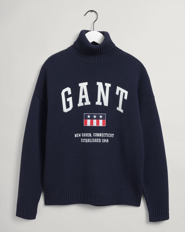 Maglia a collo alto in lana Graphic