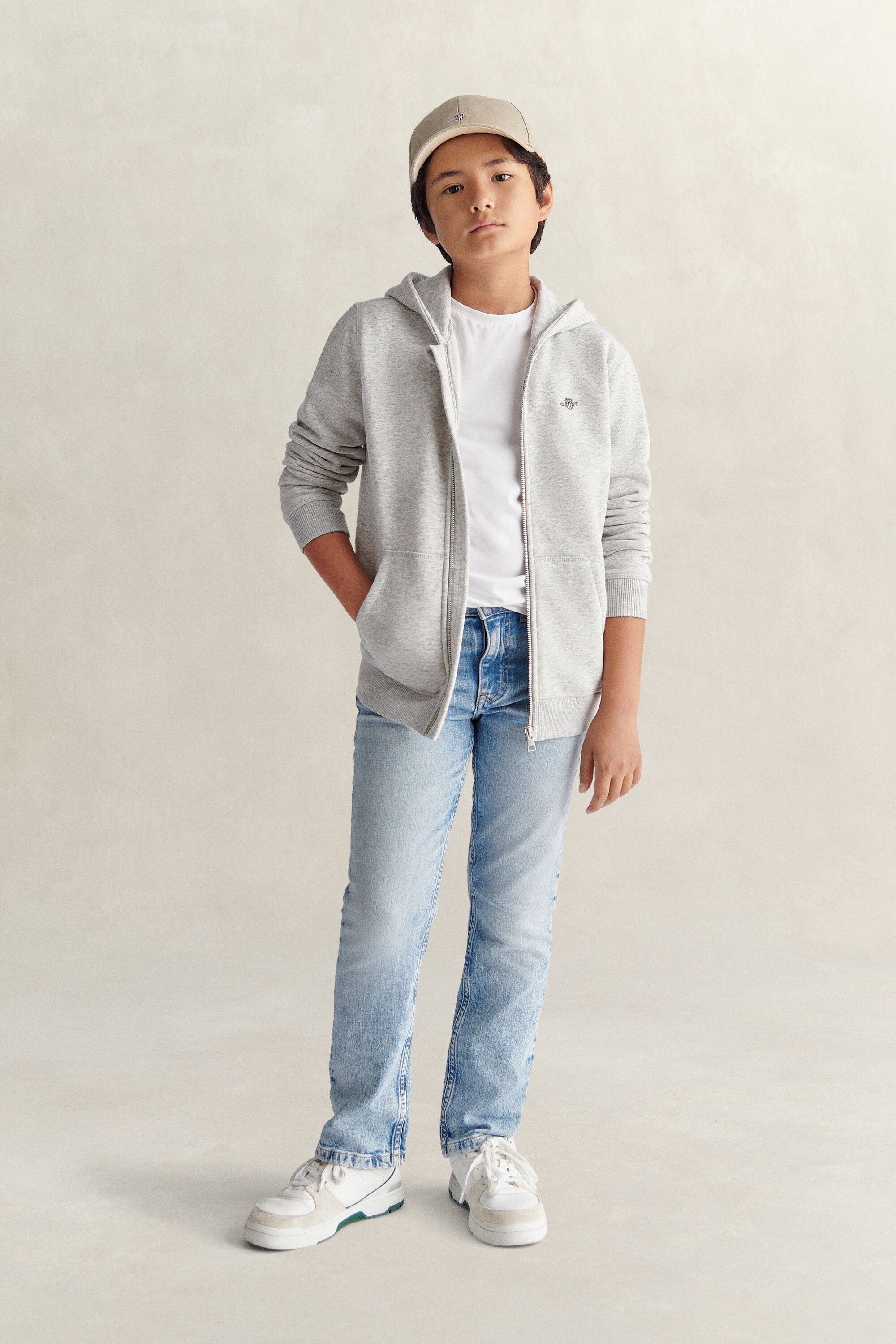 Felpa con cappuccio e zip Shield Teens