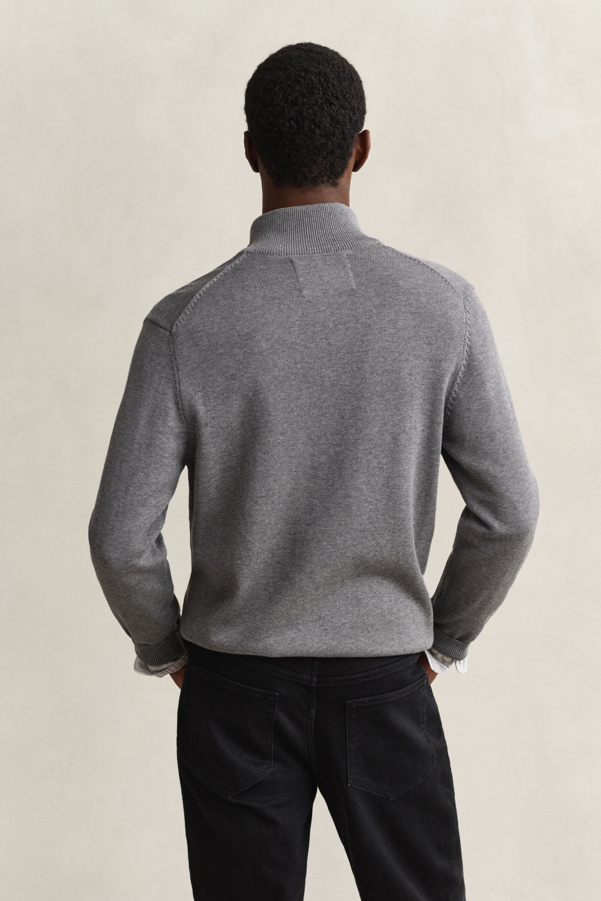 Cardigan in cotone casual con zip