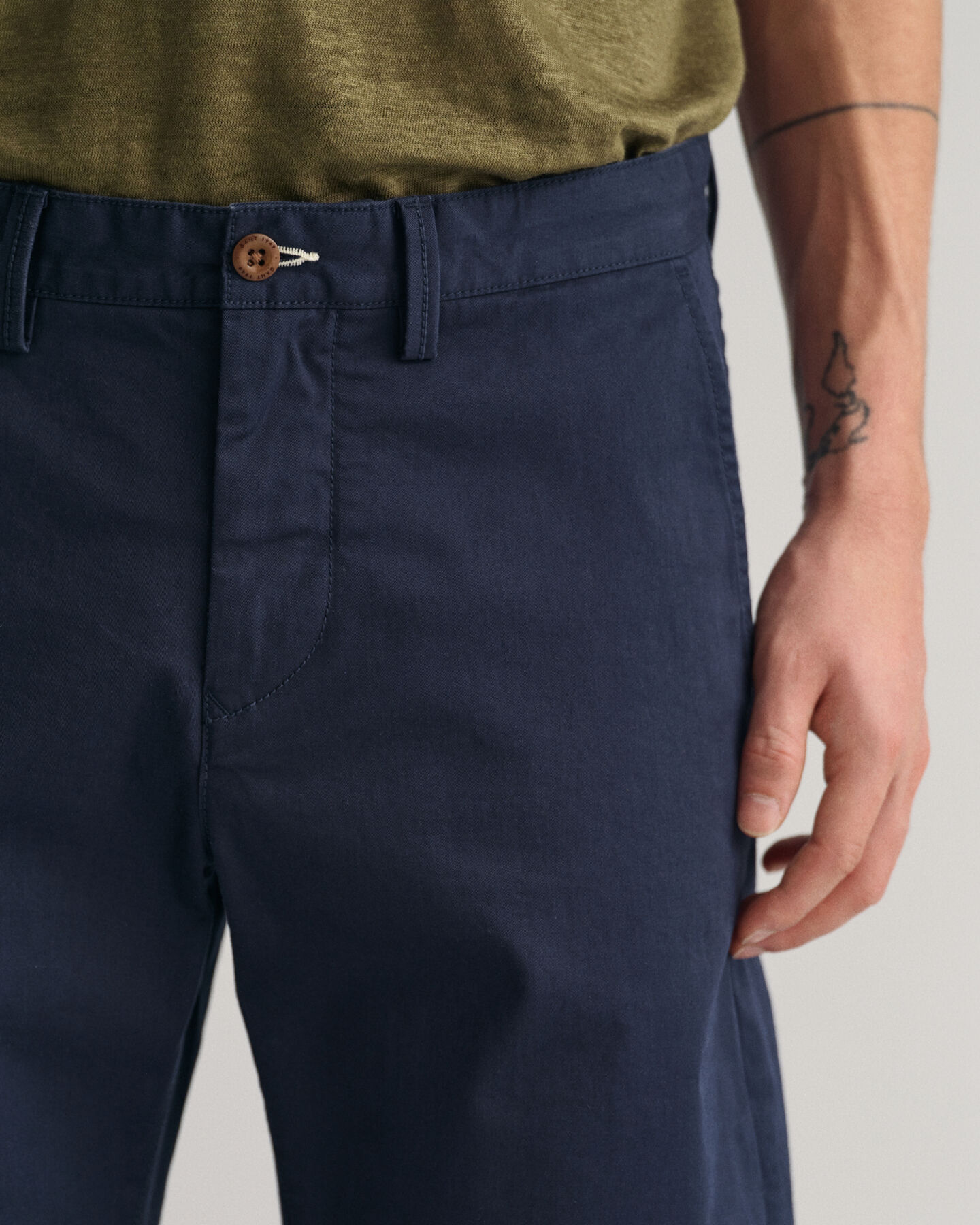 Pantaloncini chino Hallden in twill slim fit