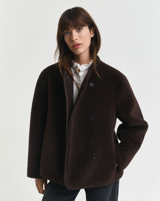 Giacca in shearling sintetico