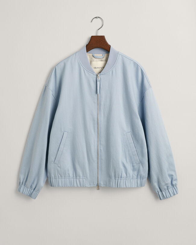 Giacca bomber in misto lino