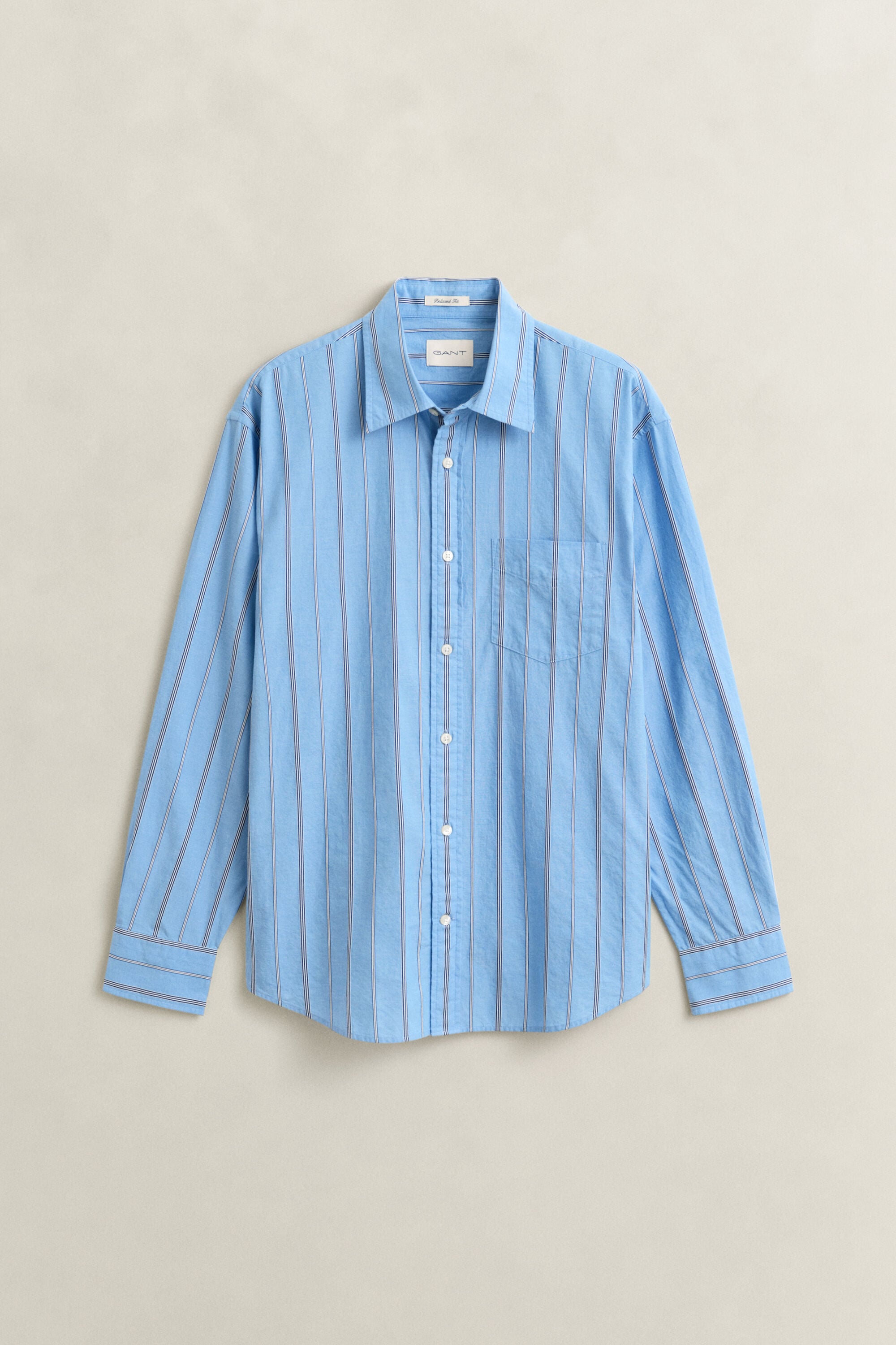 Camicia in tessuto a ratiera a righe relaxed fit