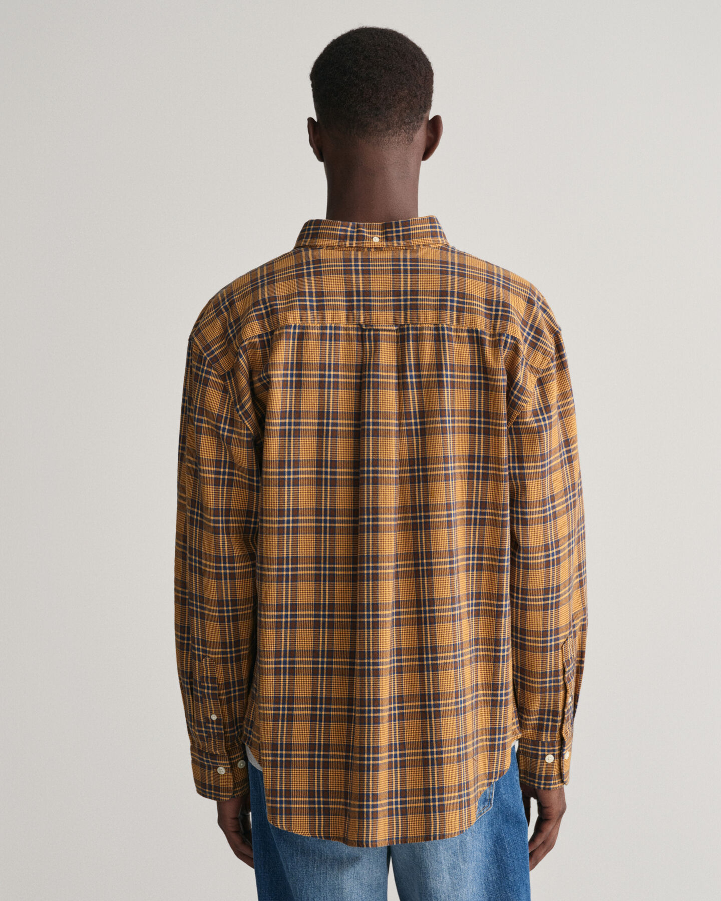 Camicia a quadri testurizzata relaxed fit