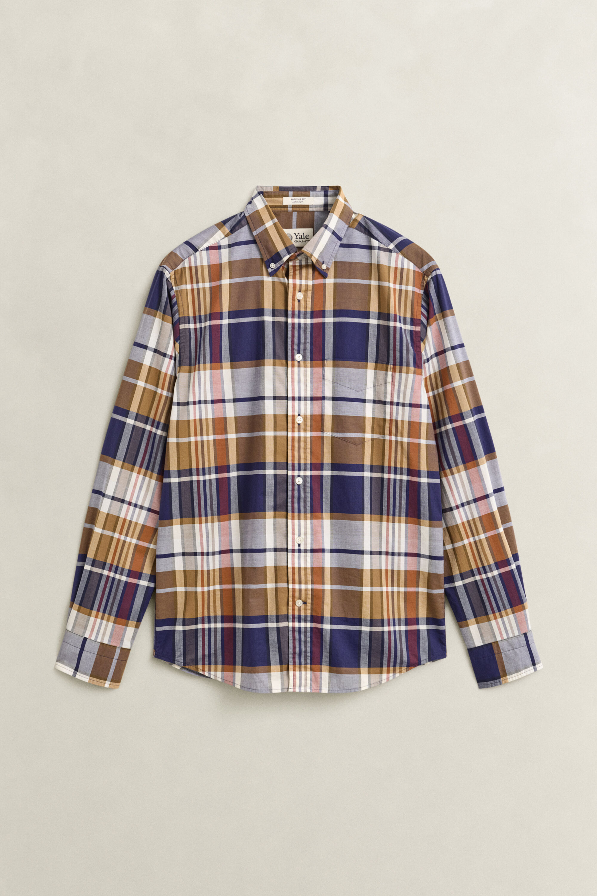 Camicia Gant x Yale a quadri in popeline
