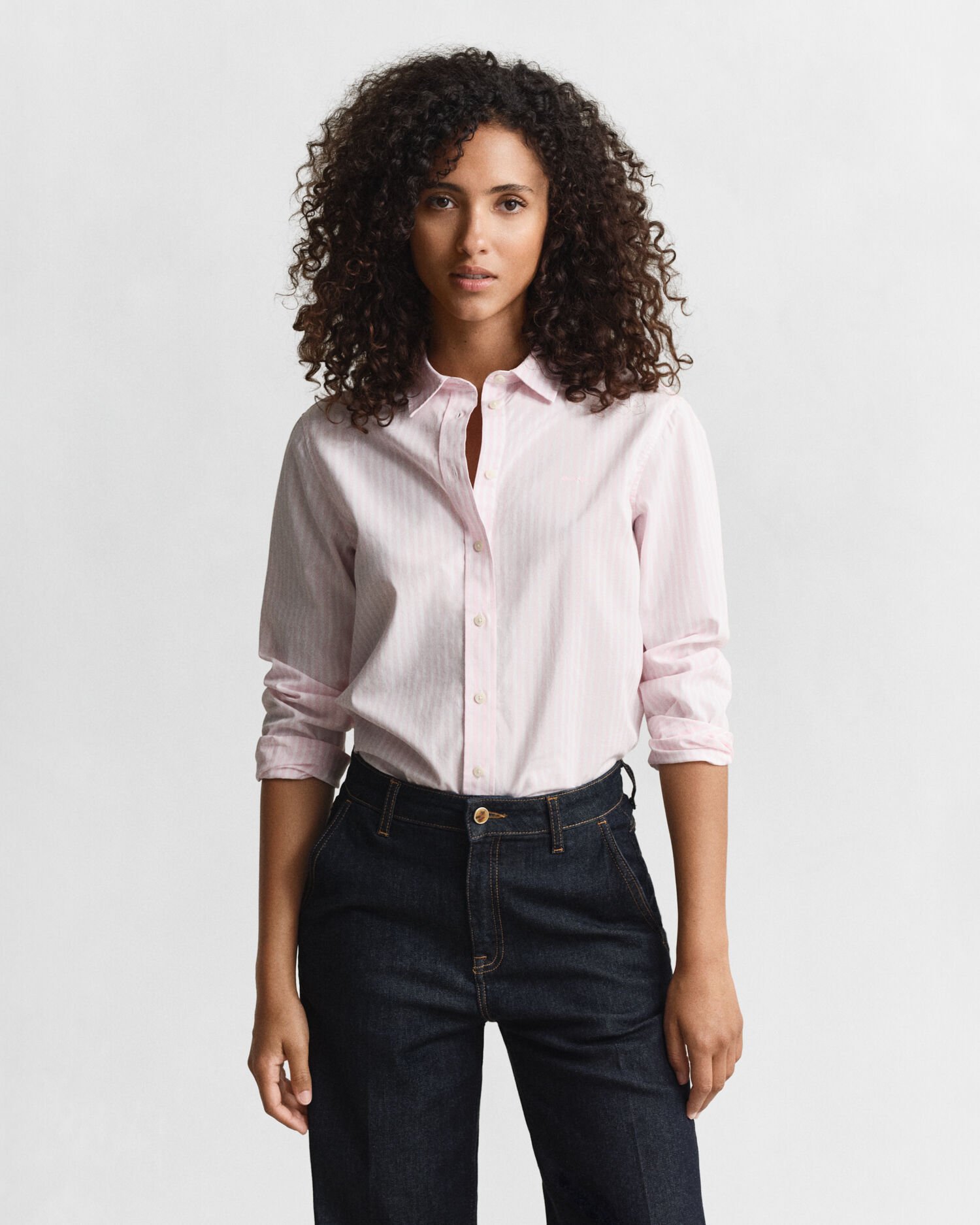 Camicia classica in popeline a righe regular fit