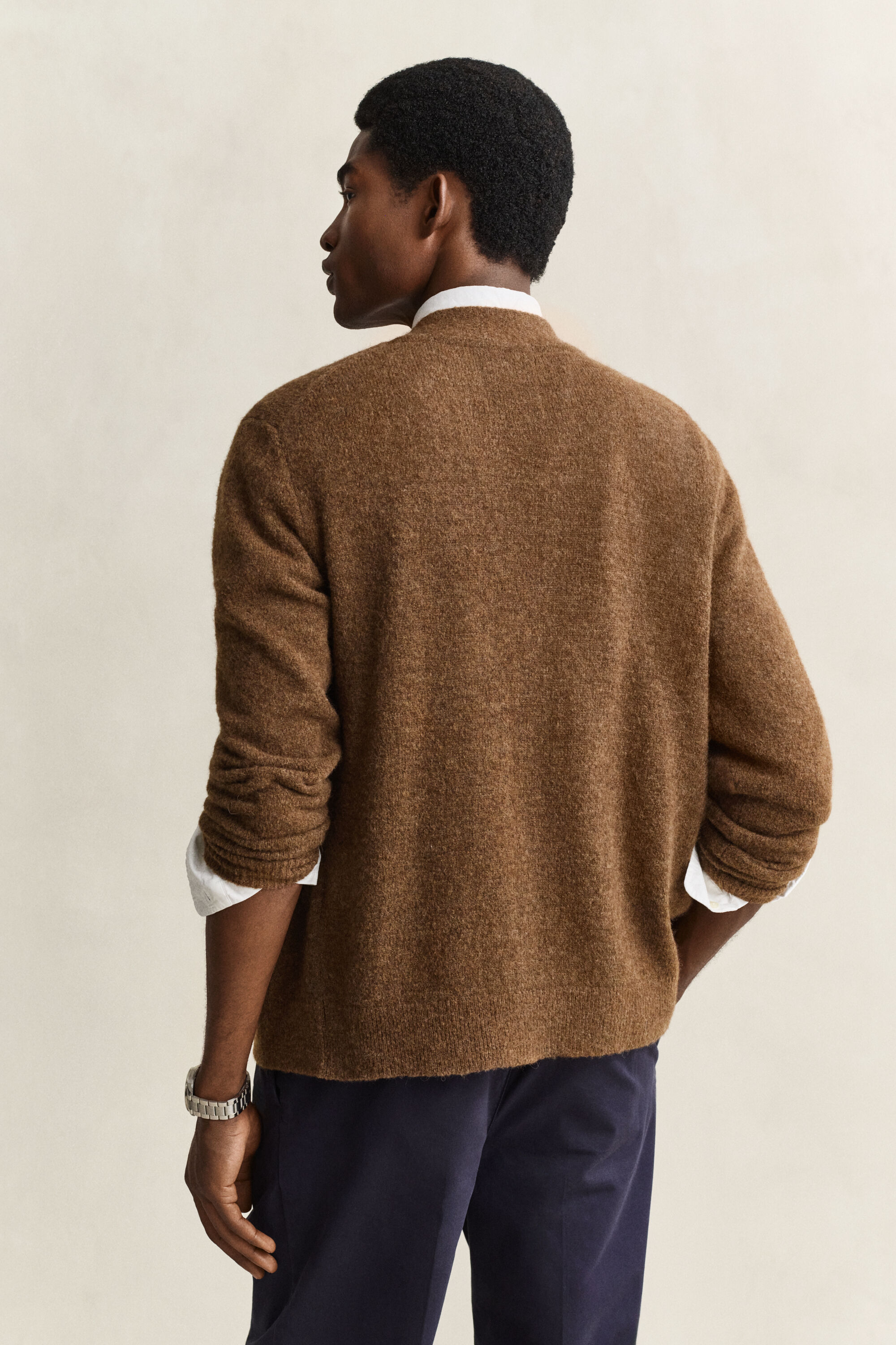 Cardigan Gant x Yale in morbida lana pettinata