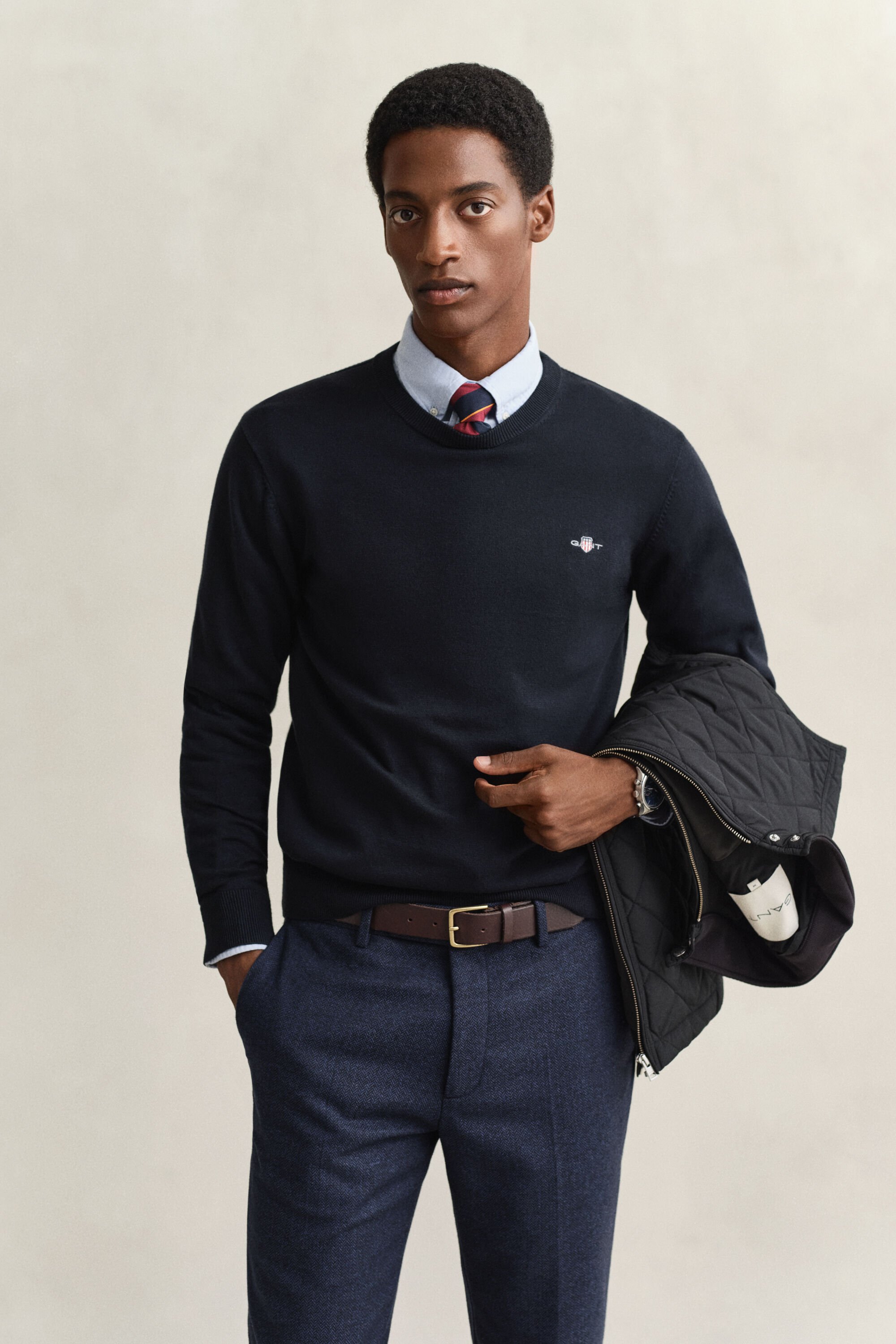 Maglia girocollo in cotone