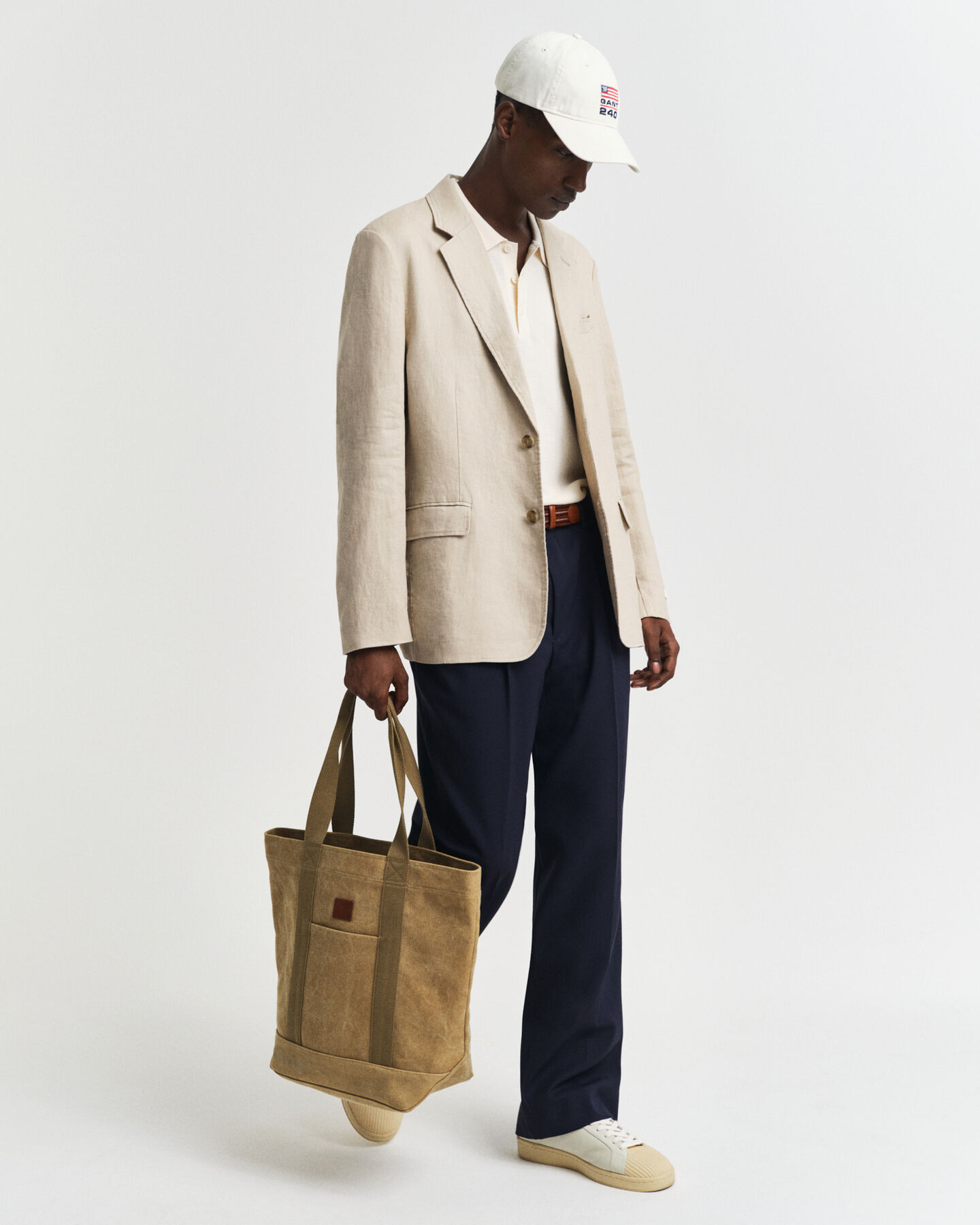 Blazer in lino regular fit