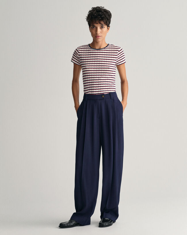 Pantaloni chino a gamba larga a vita bassa loose fit