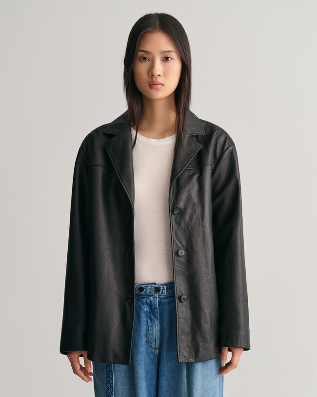 Giacca Blazer in pelle