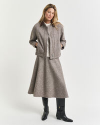 Gonna midi svasata in morbida lana