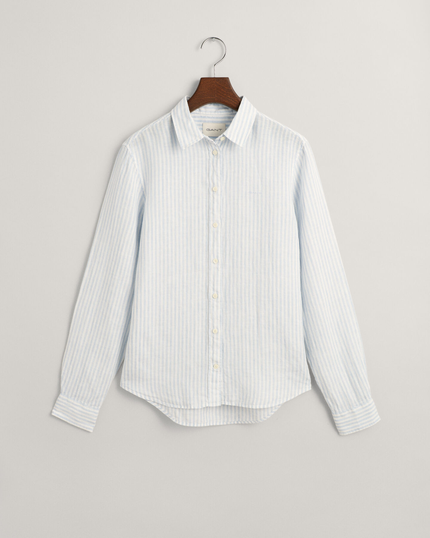 Camicia di lino a righe regular fit