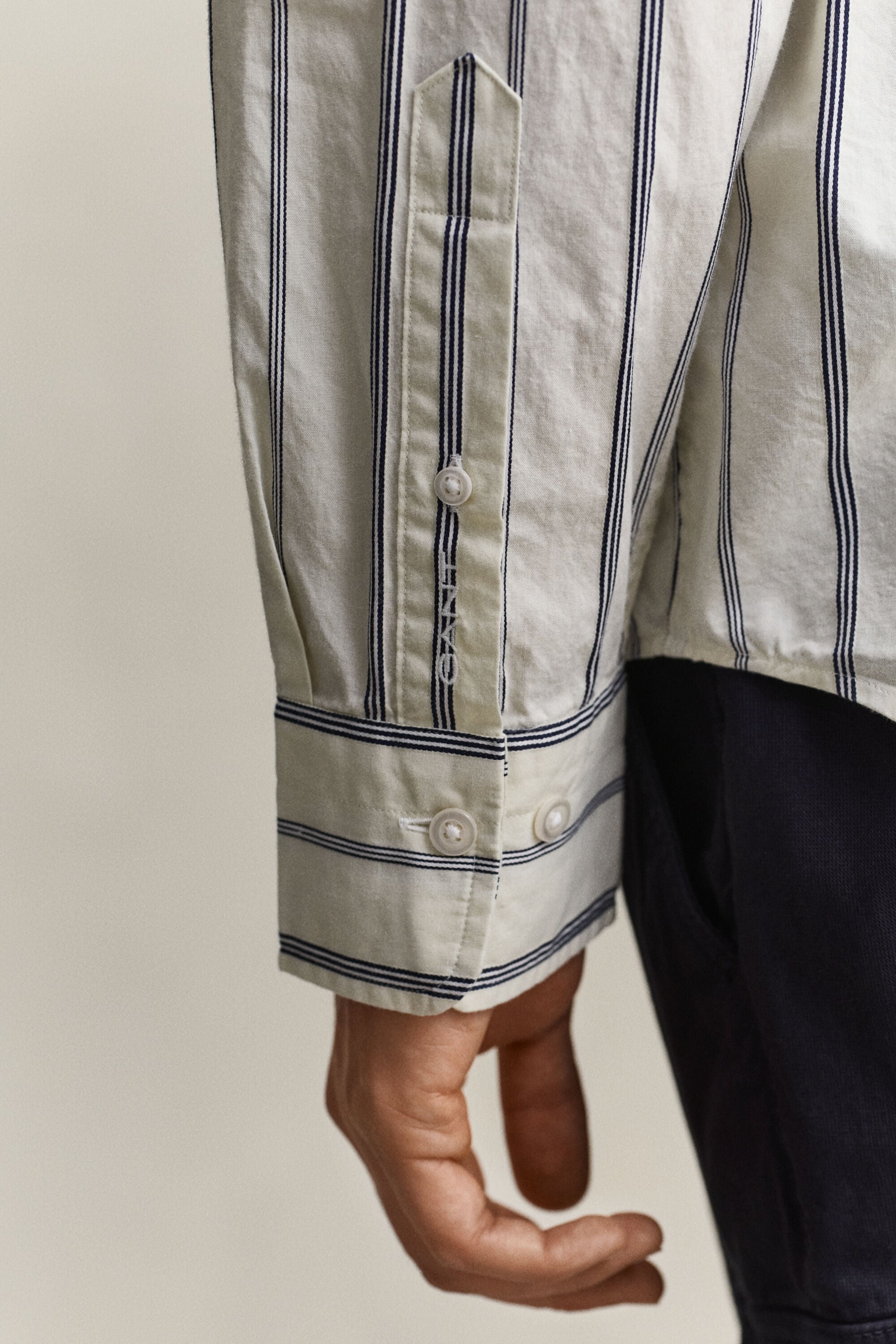 Camicia in tessuto a ratiera a righe relaxed fit