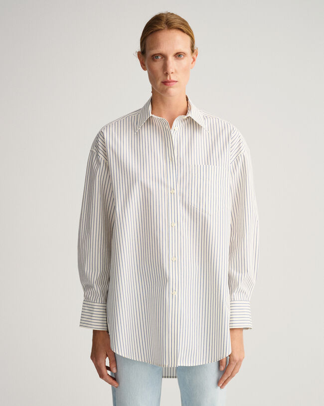 Camicia a righine oversize