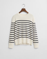 Maglia girocollo in cotone a righe