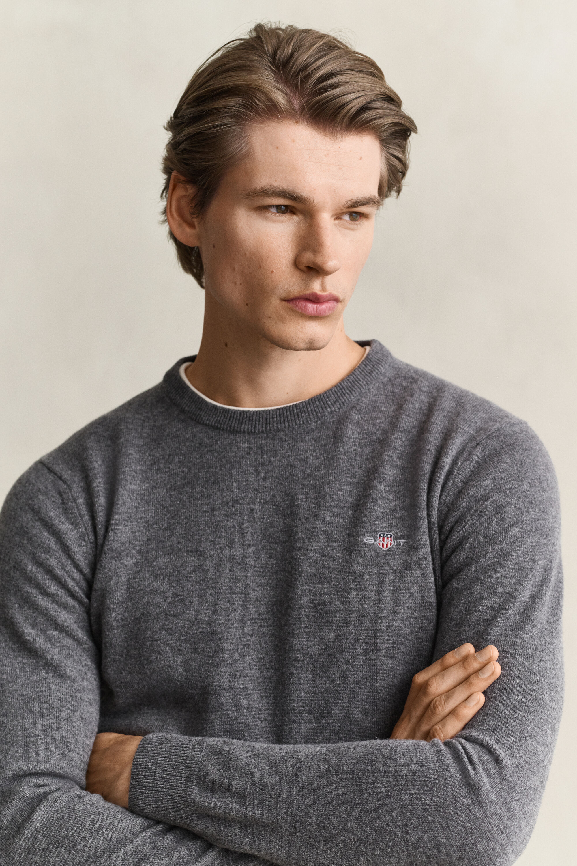 Maglia girocollo in lana d’agnello