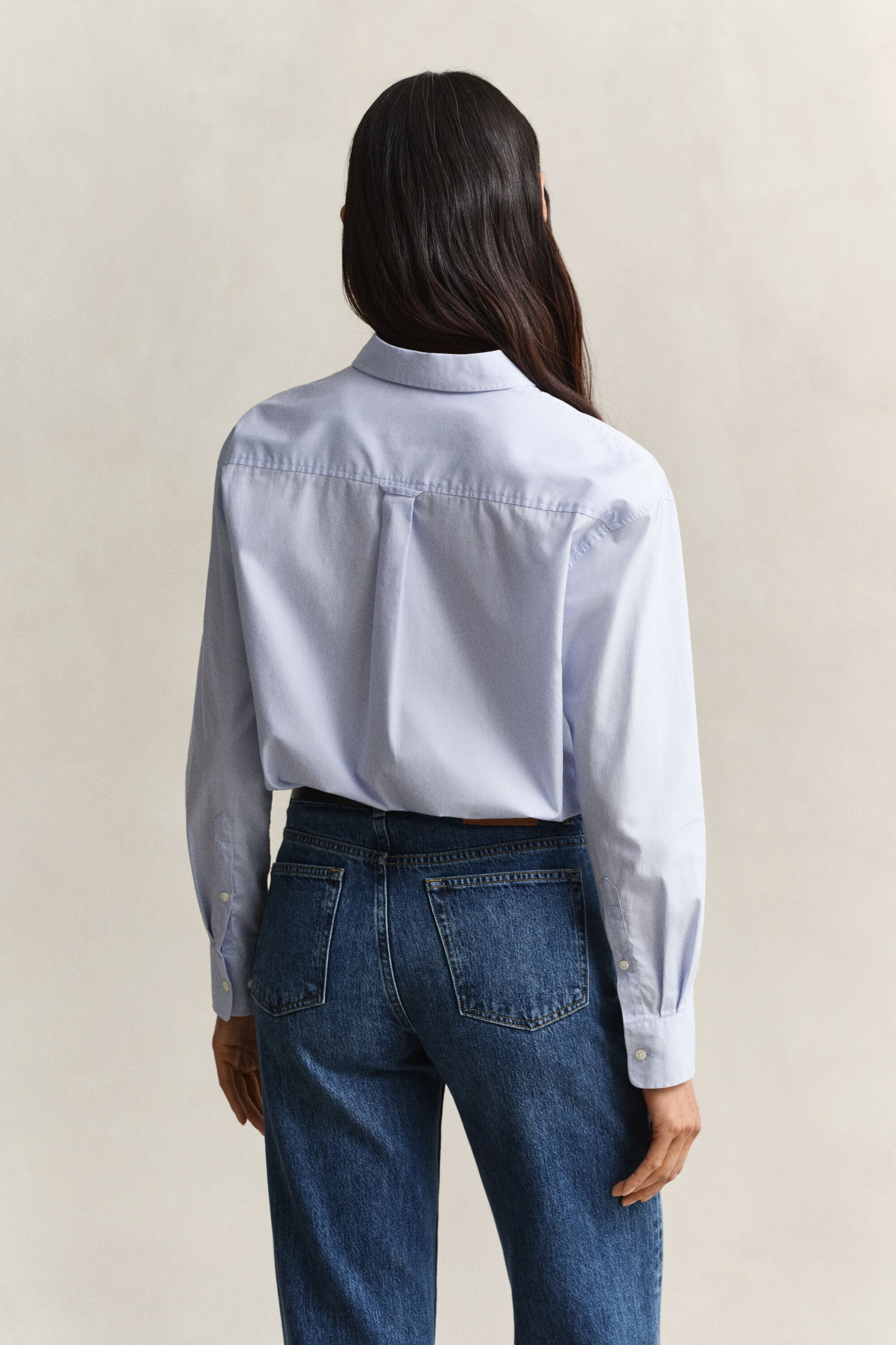 Camicia classica in popeline relaxed fit