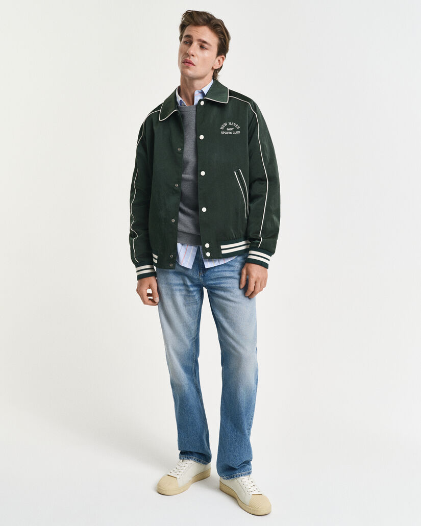 Maglia girocollo in piqué di cotone