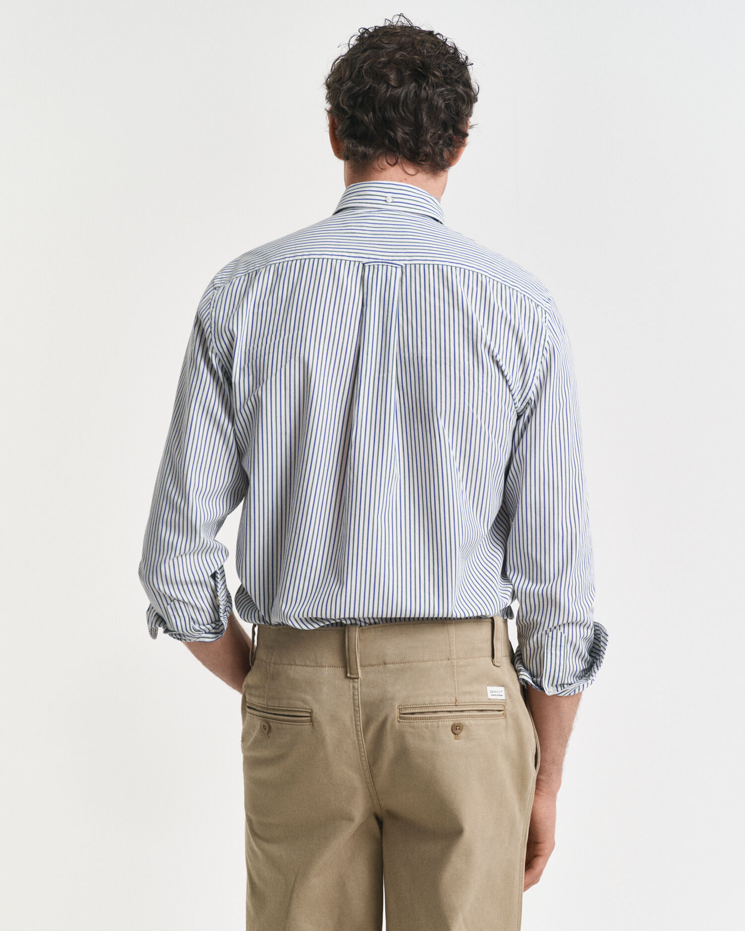 Camicia classica in popeline a righe regular fit