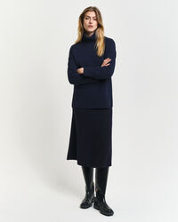 Maglia a collo alto con dettagli con motivo a spina di pesce