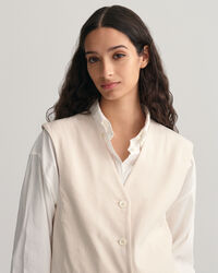 Gilet di lino elasticizzato regular fit