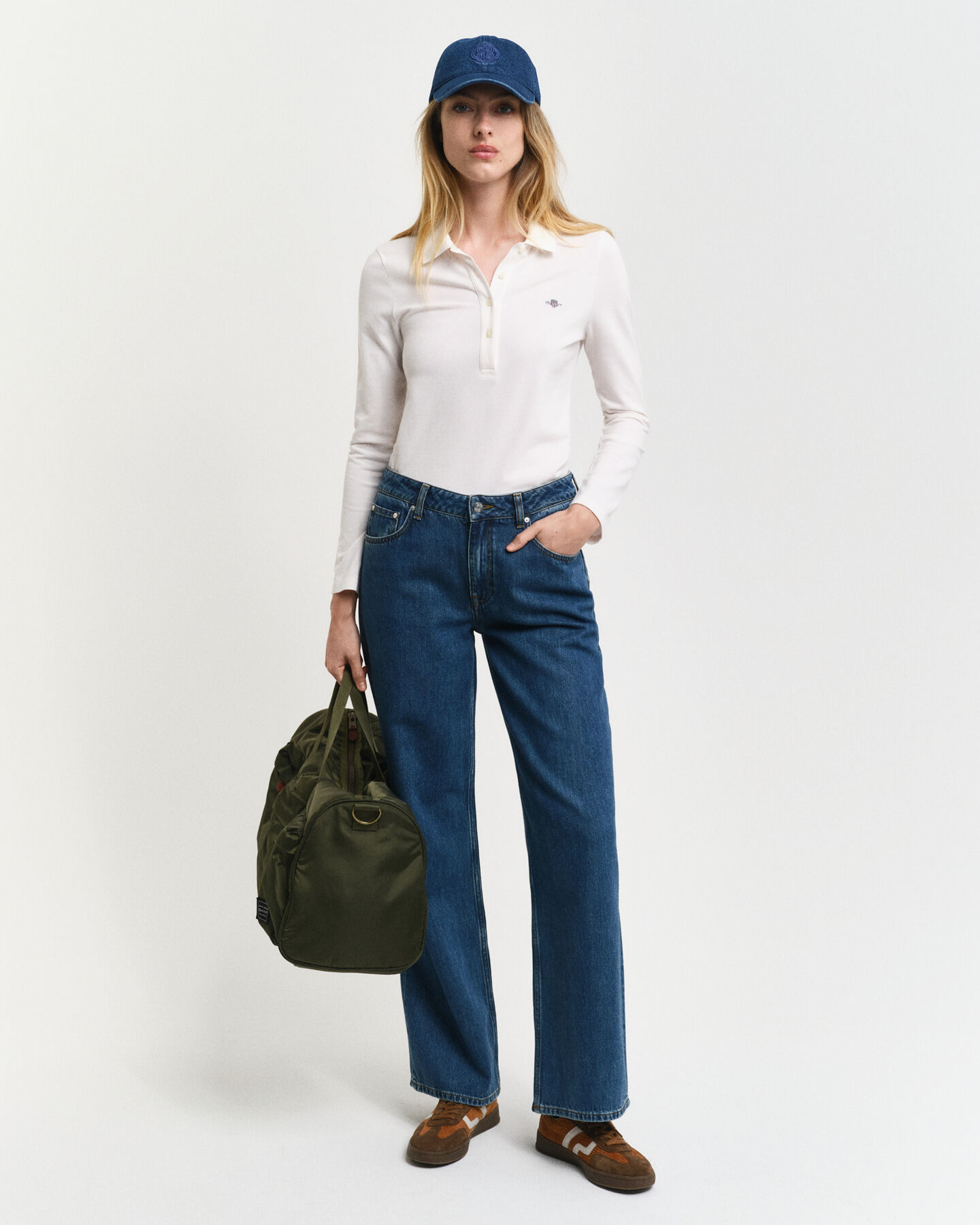 Polo in piqué a maniche lunghe Shield