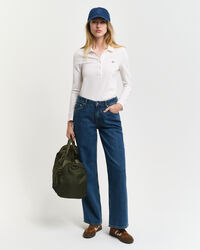 Polo in piqué a maniche lunghe Shield