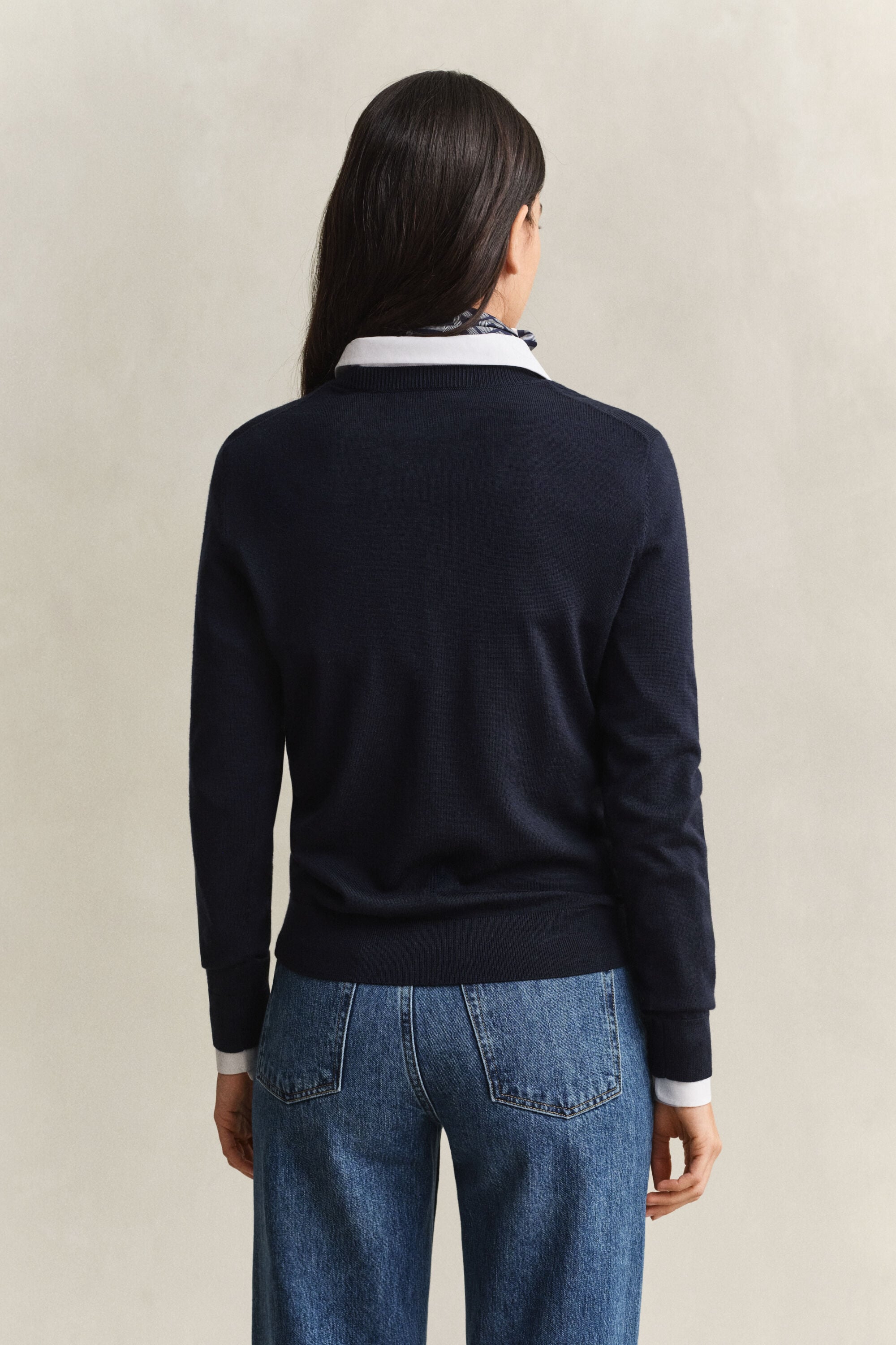 Maglia girocollo in finissima lana merino