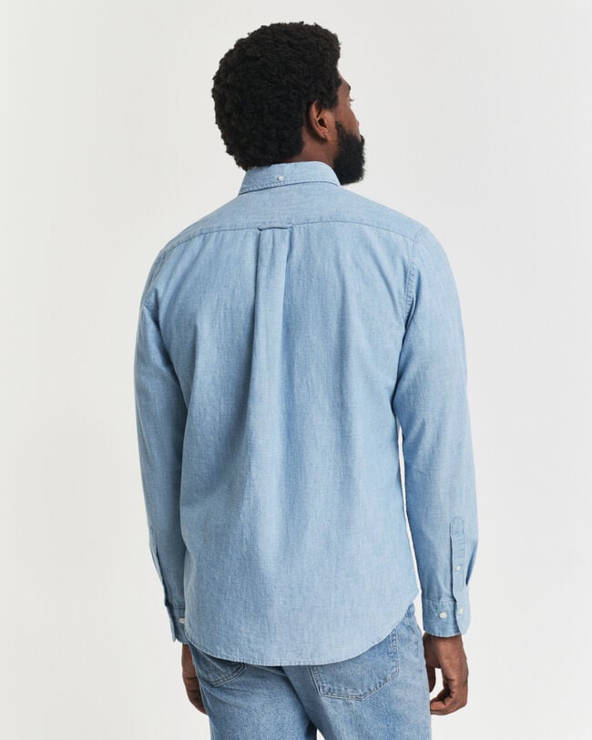 Camicia indaco in chambray regular fit