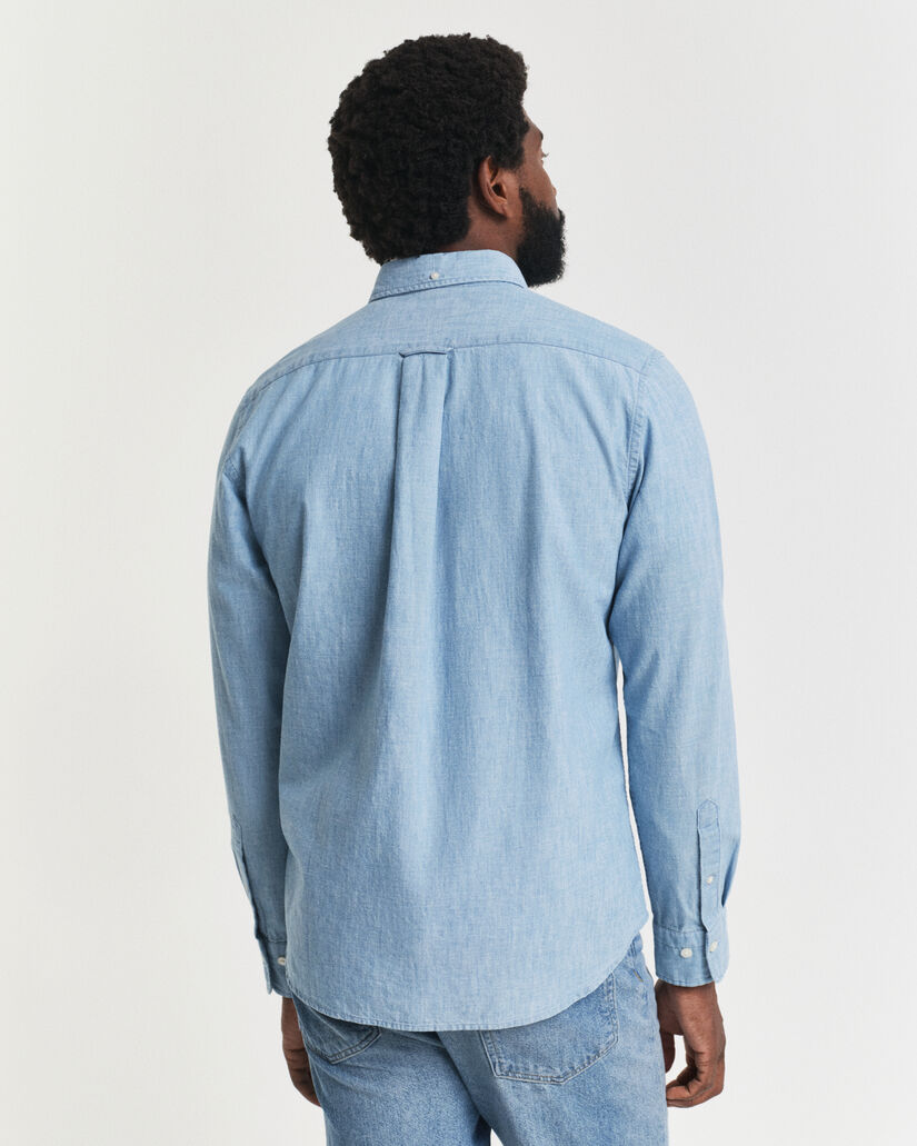 Camicia indaco in chambray regular fit