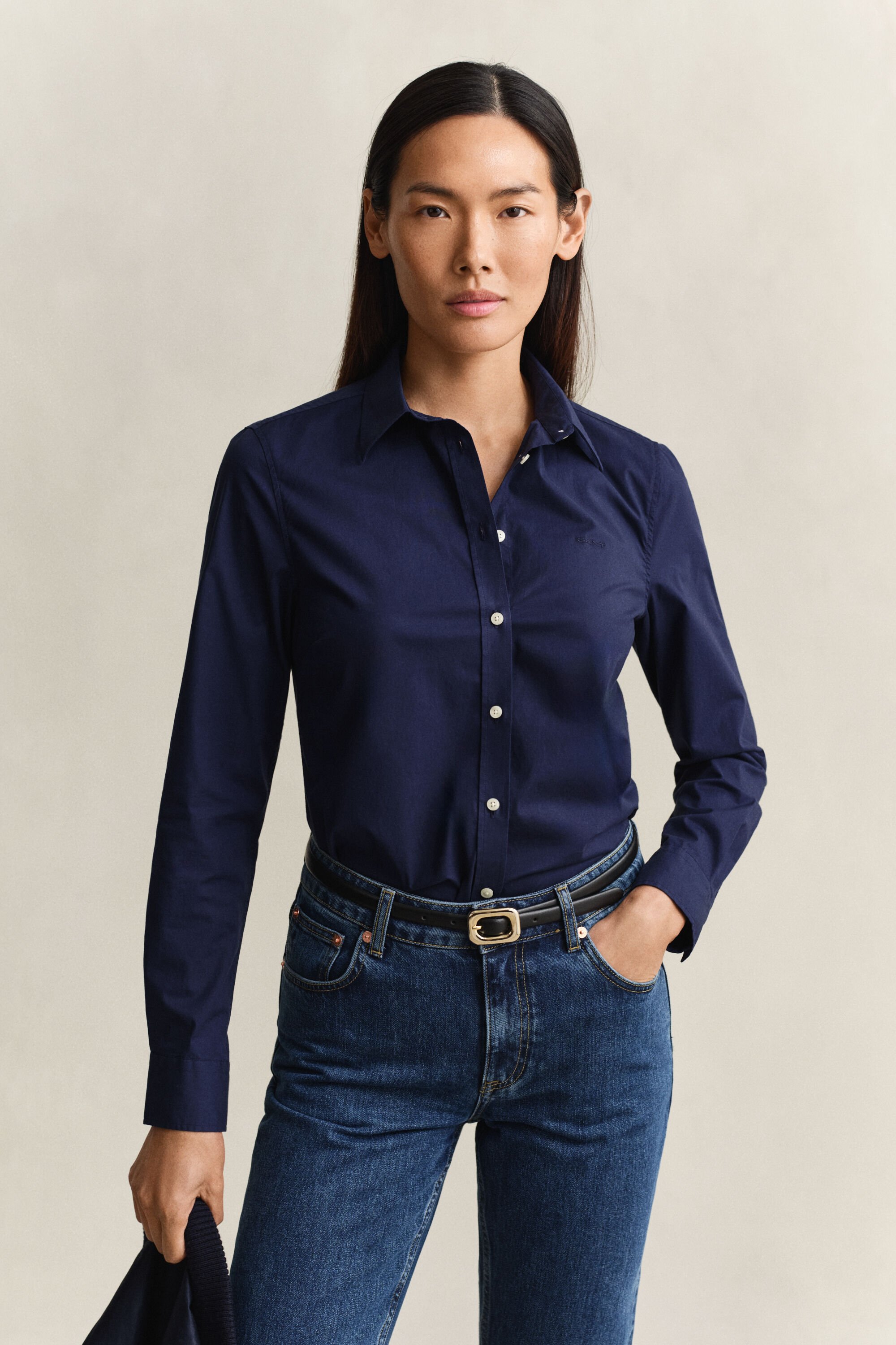 Camicia in popeline slim fit