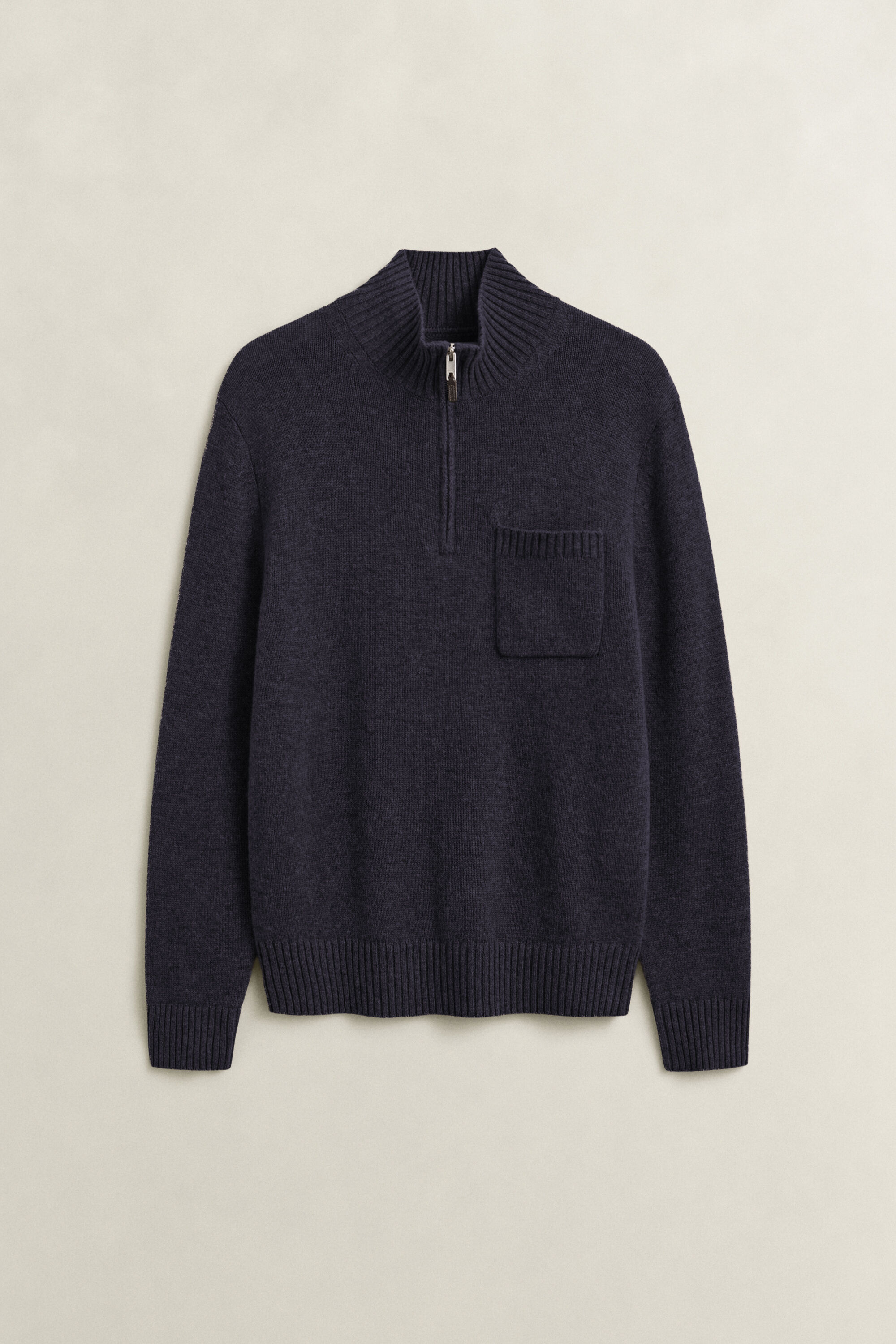 Maglia in cashmere con zip corta