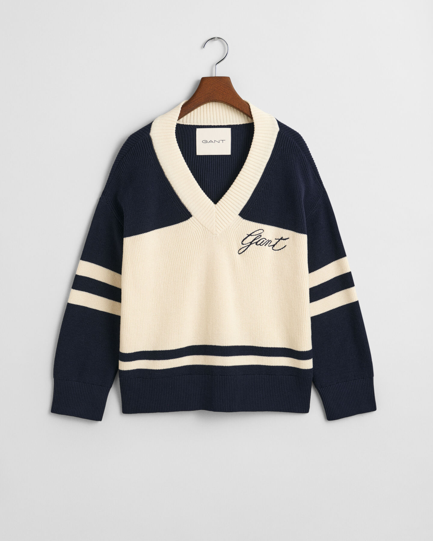 Maglia con scollo a V GANT Varsity in cotone