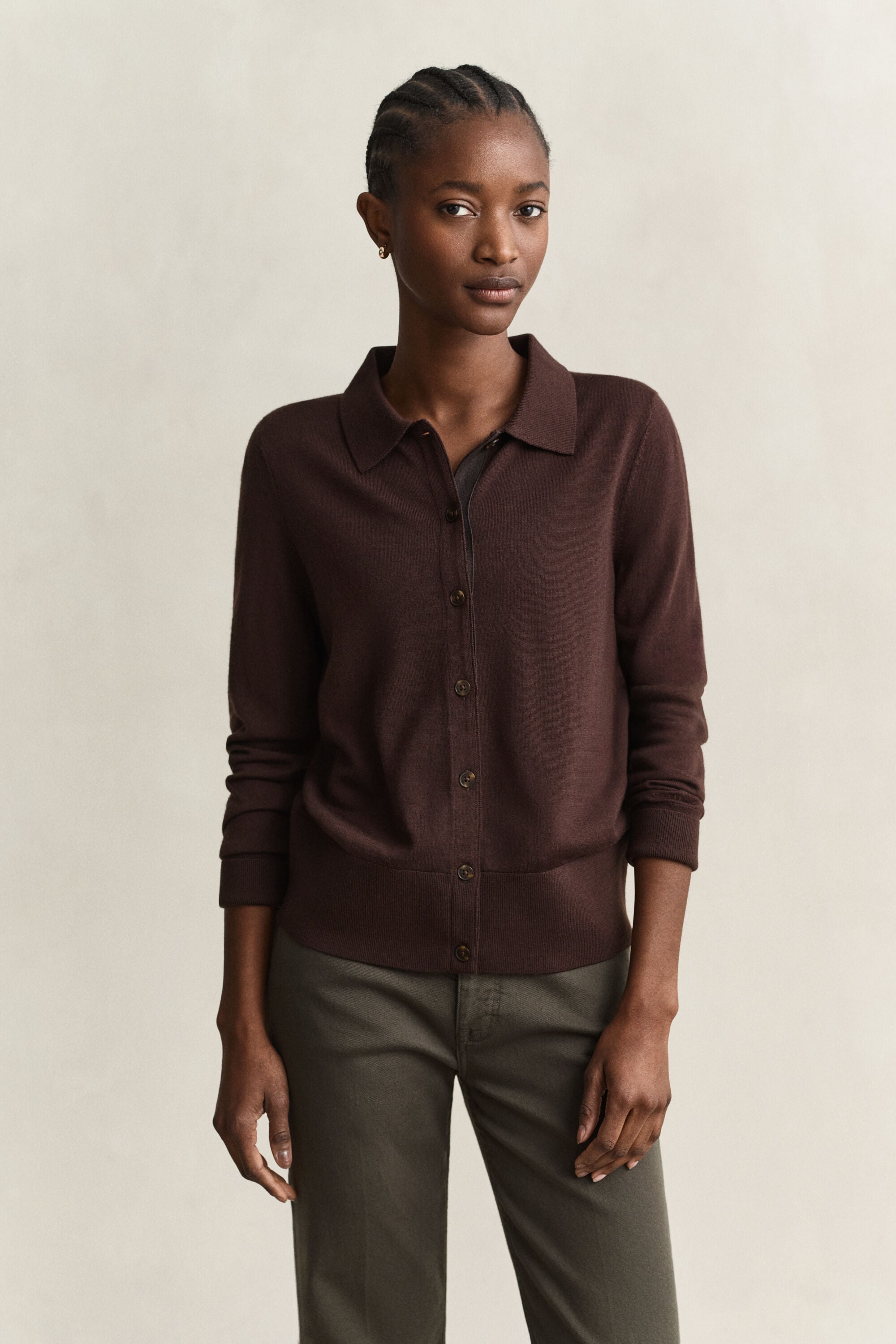 Cardigan in lana merino extra fine