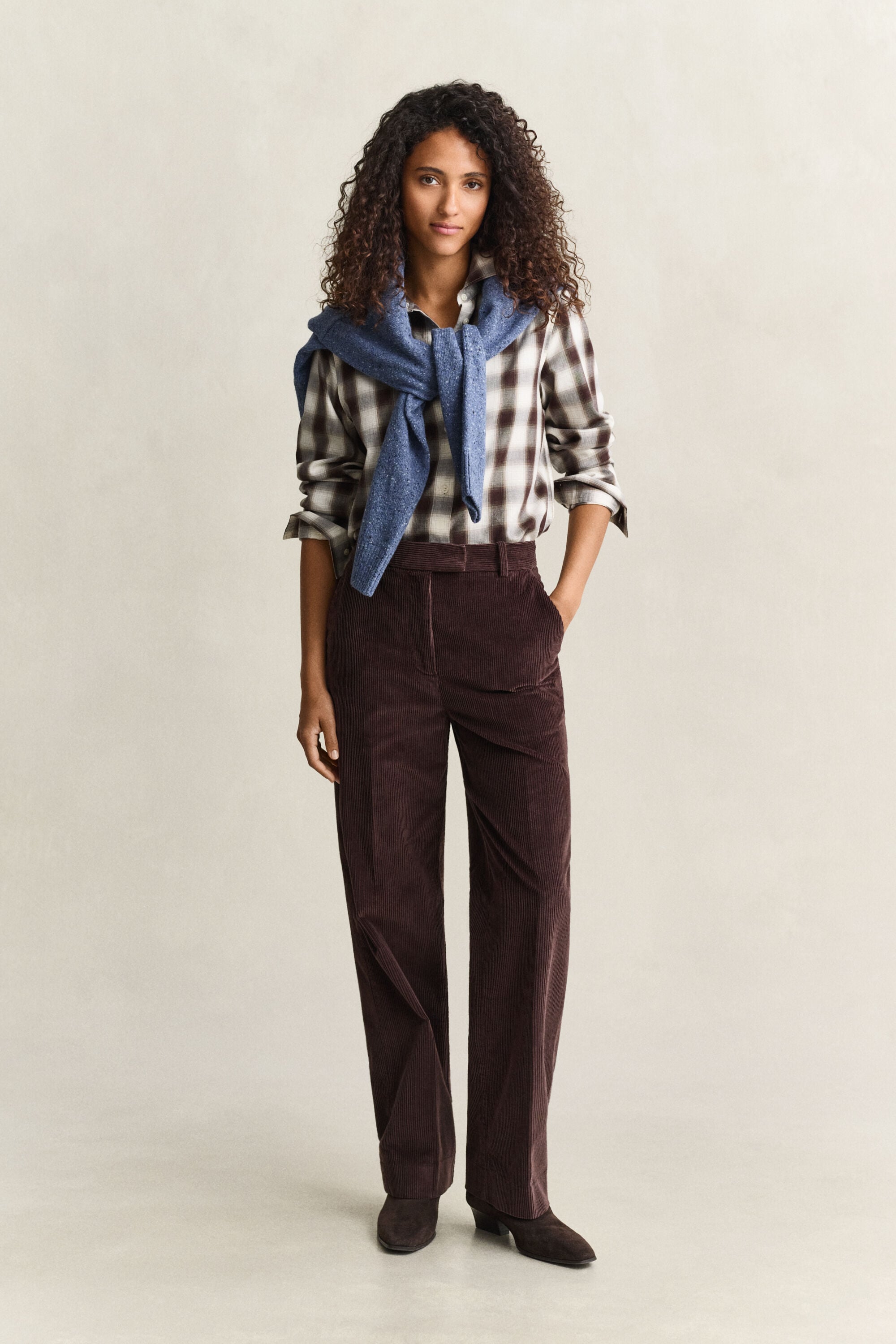Pantaloni sartoriali in velluto a coste