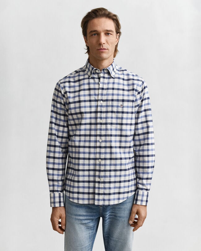 Camicia Oxford a quadri regular fit