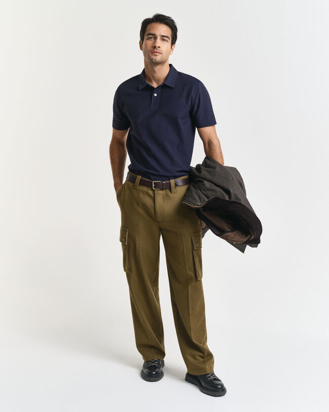 Polo in twill strutturato