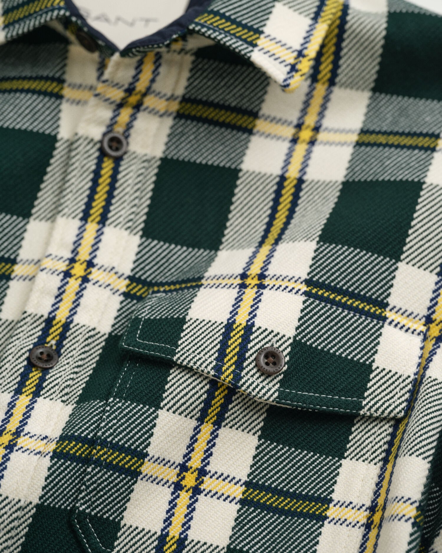 Camicia giacca in twill pesante a quadri