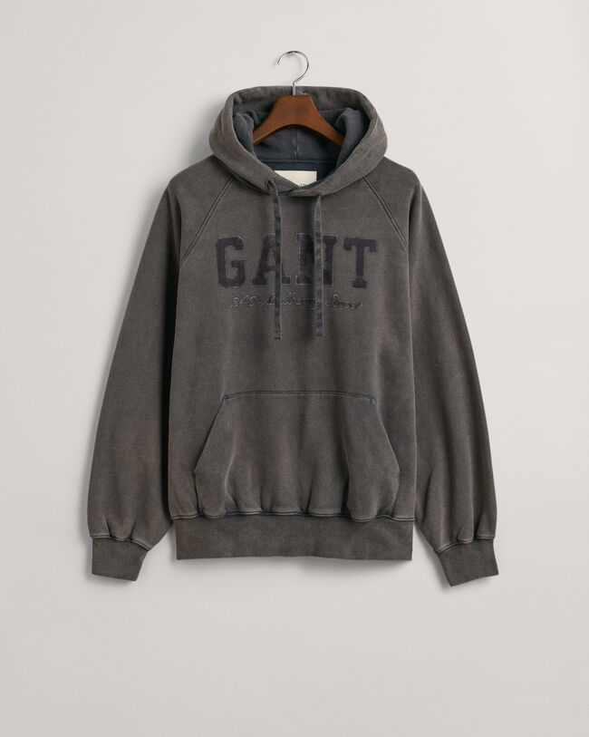 Felpa con cappuccio dal lavaggio vintage