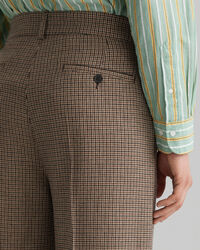 Pantaloni da abito a quadri con pinces