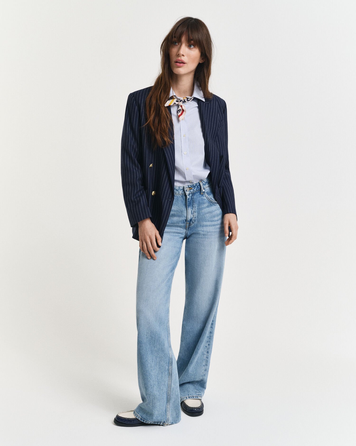 Camicia classica a righe in popeline regular fit