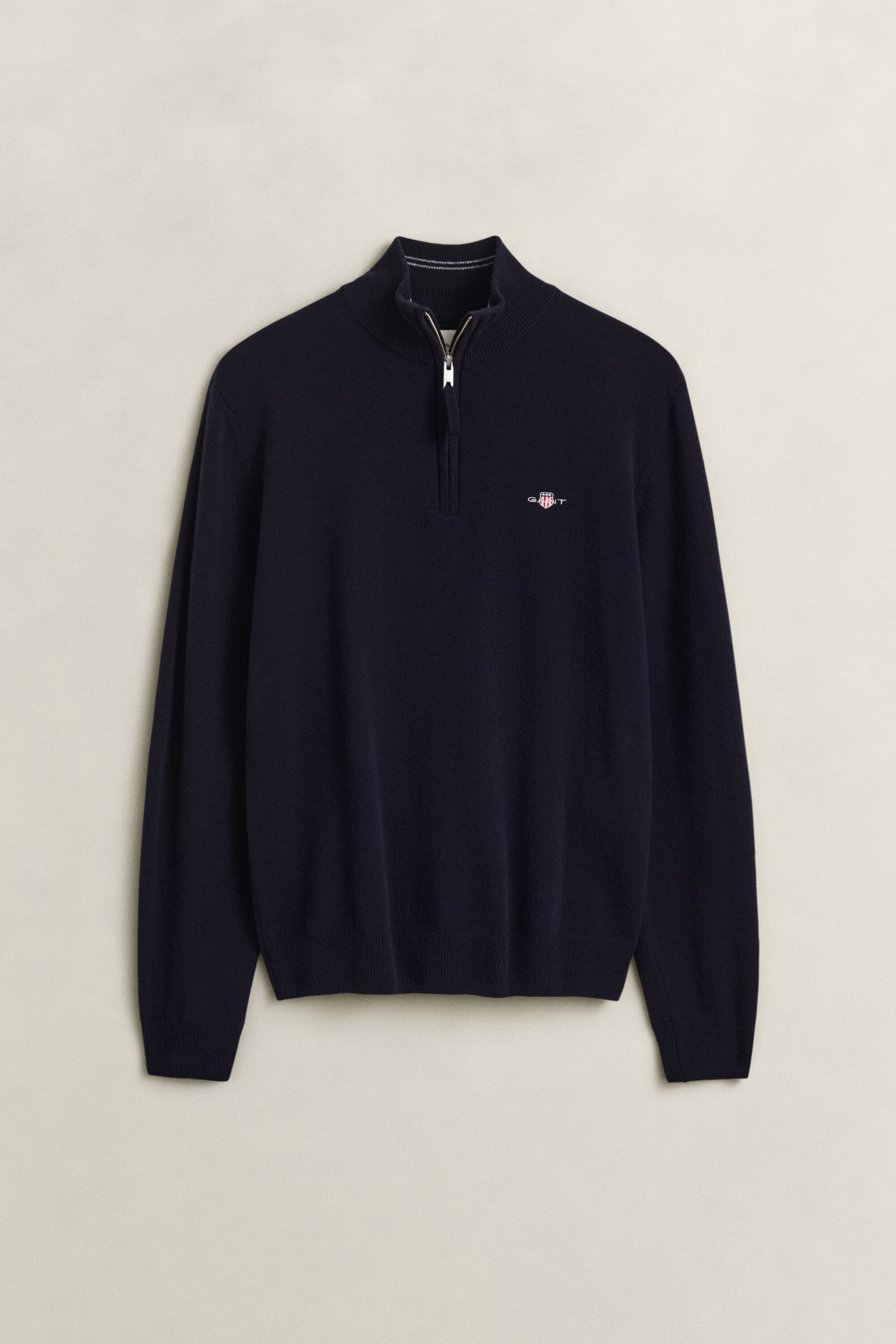 Maglia in lana d’agnello con zip corta