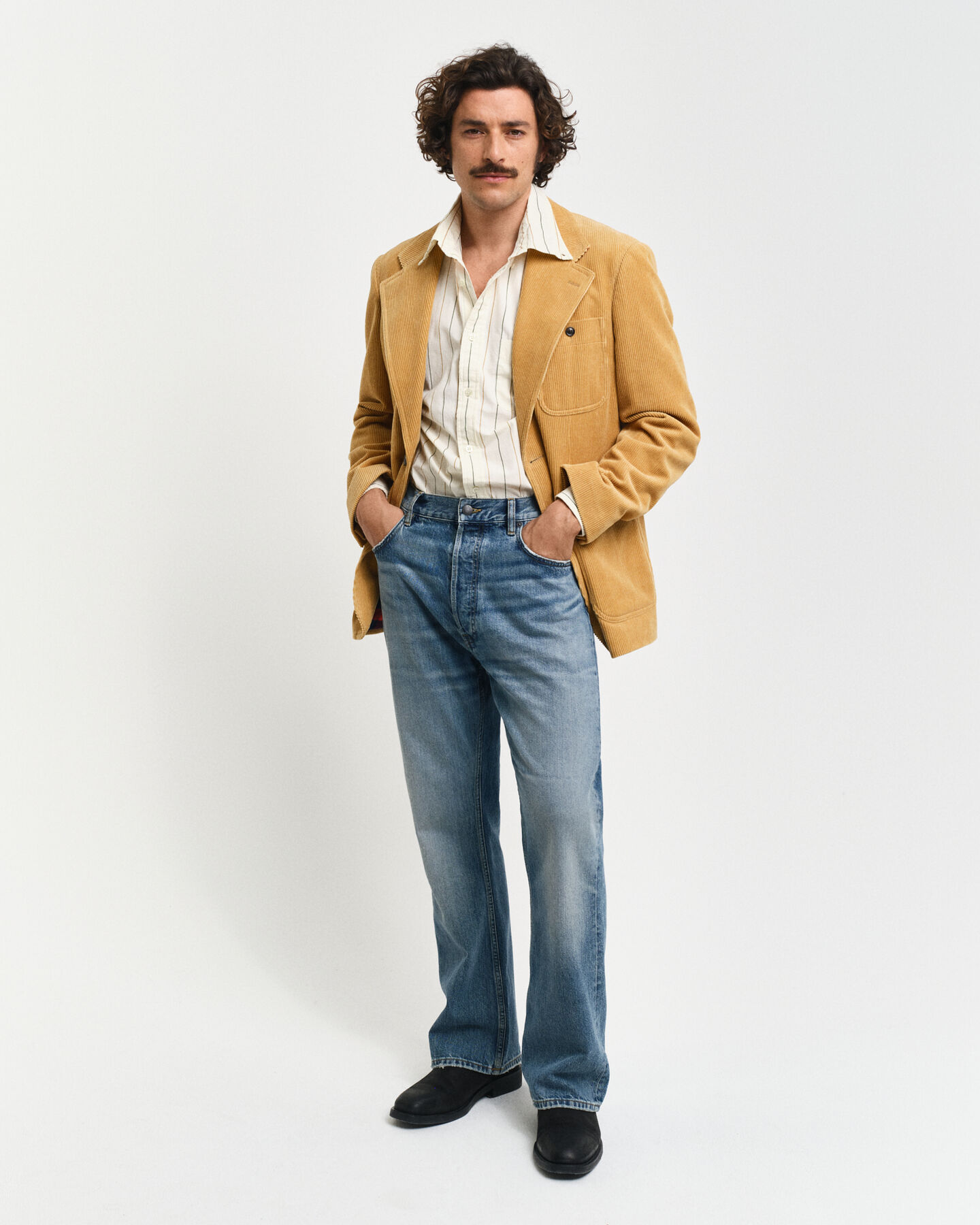 Blazer in velluto a coste regular fit