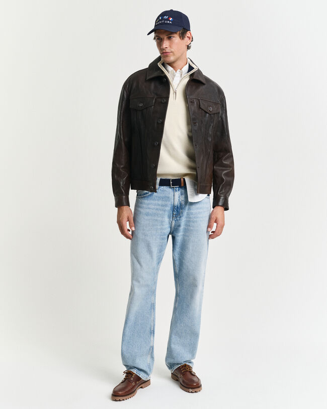 Maglia con zip corta Nautical e bandiere