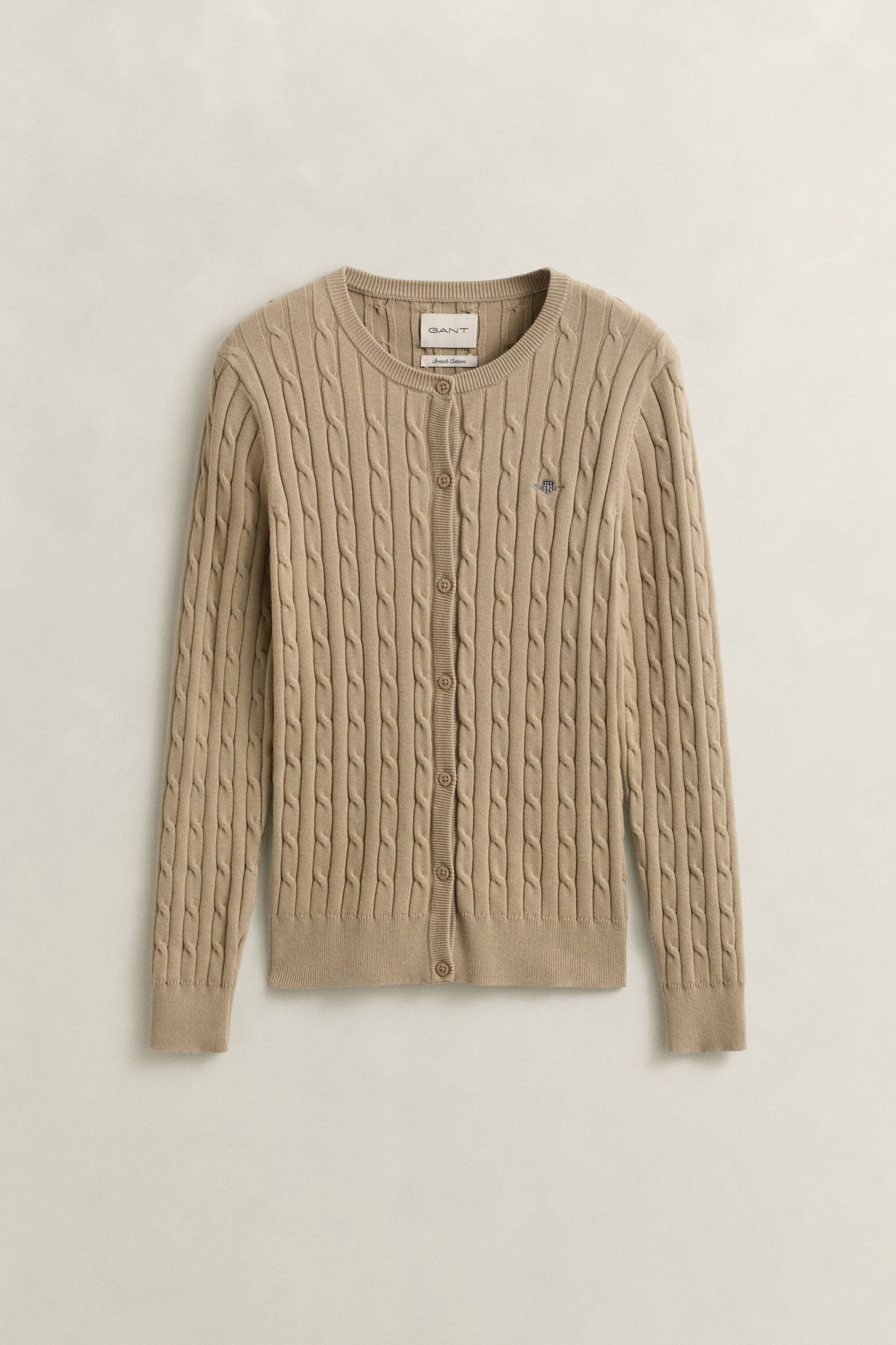 Cardigan in maglia con lavorazione a trecce