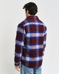 Camicia giacca a quadri in misto lana