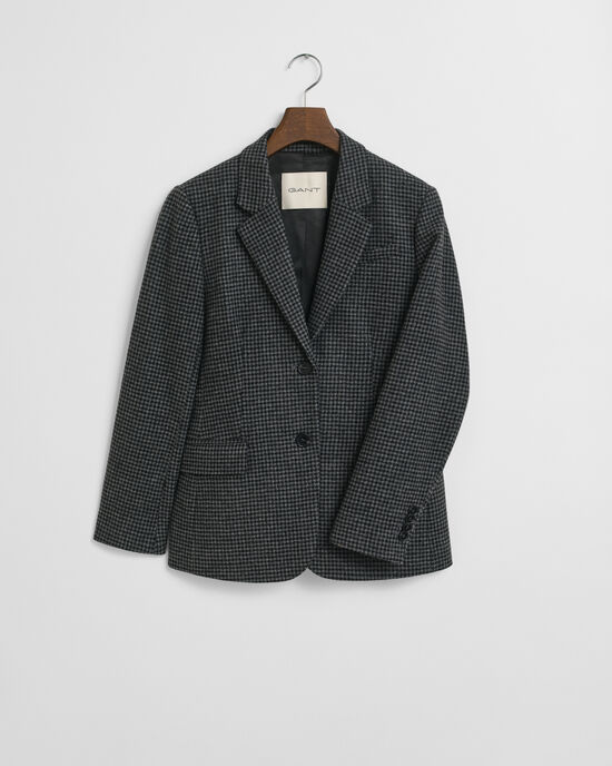 Blazer pied-de-poule in lana regular fit