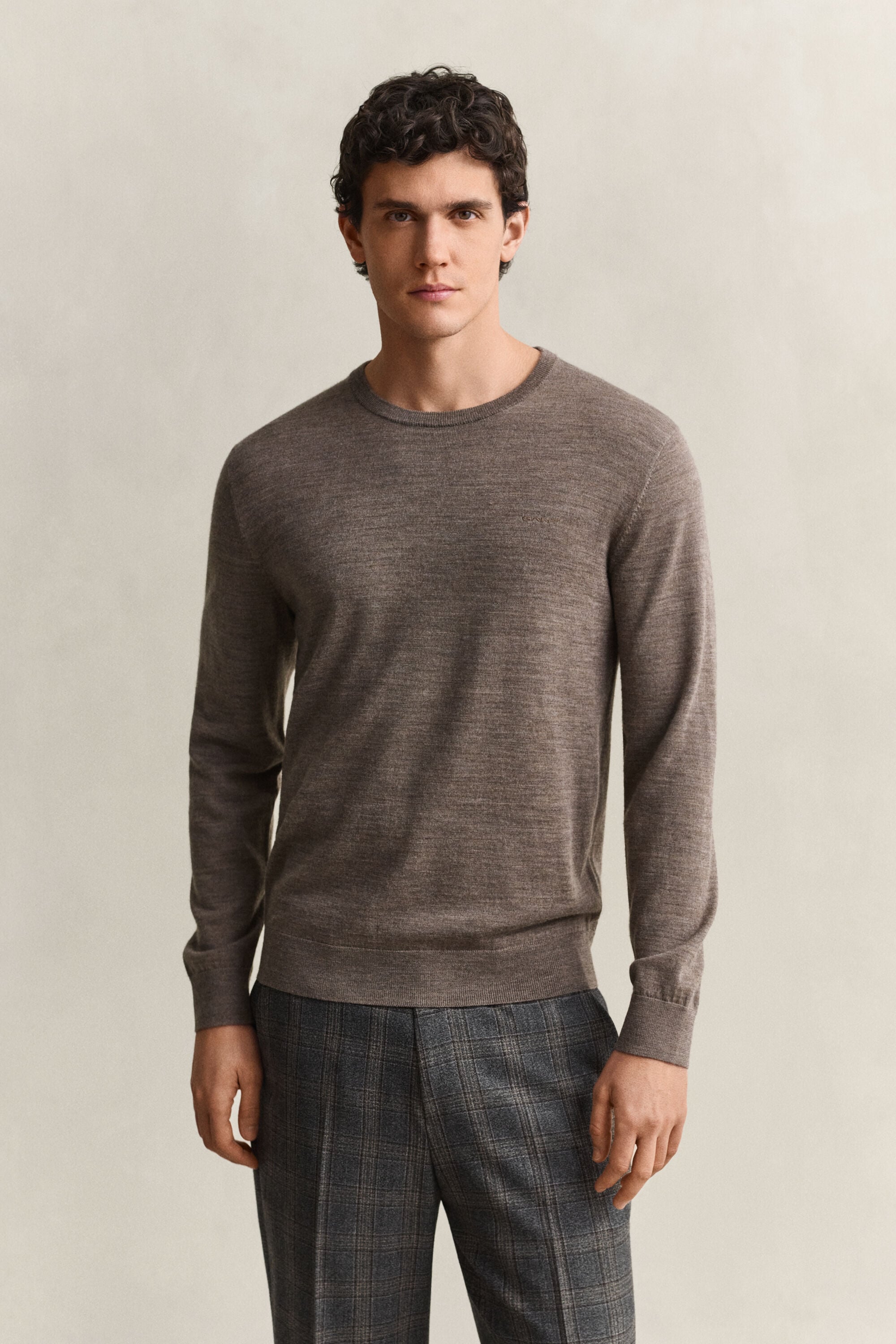Maglia girocollo in lana merino